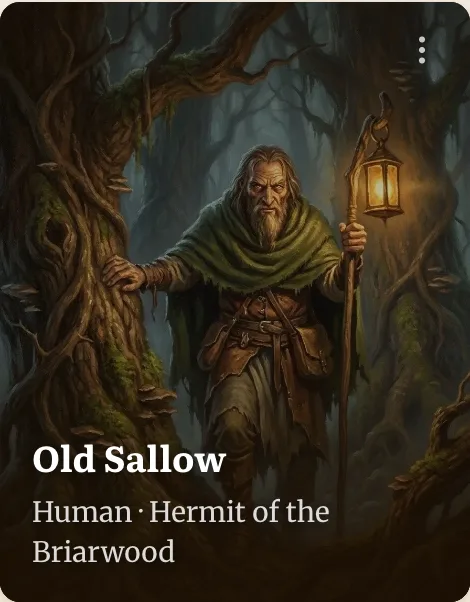 Old Sallow, hermit of the Briarwood
